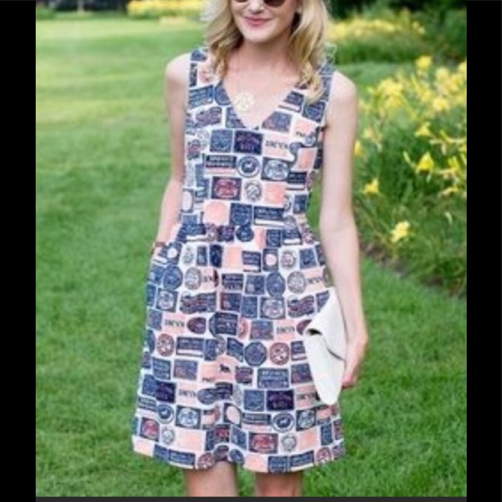 Maison Jules|Postage Stamp Print Dress XL